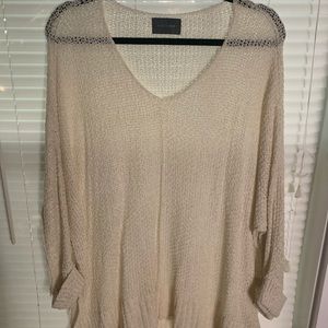 White sharkbite sweater